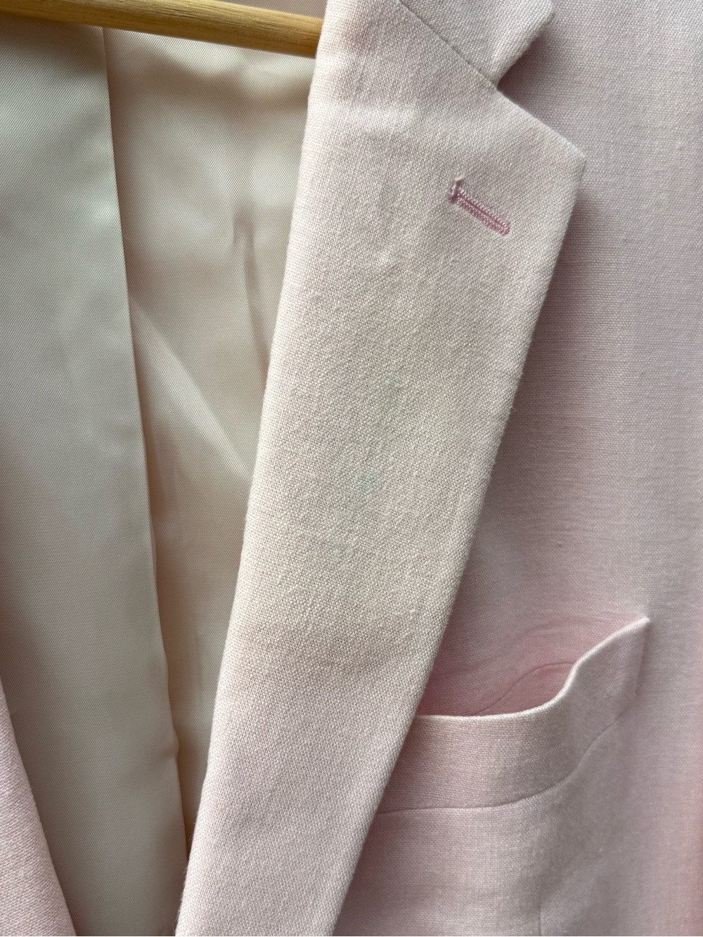 Chaps Linen Blend Pale Pink Two-Button Sport Coat - Picture 3 of 12
